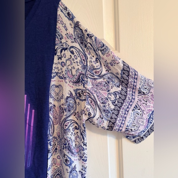 FOR vintageph Custom Upcycled Jennifer Lopez Tee Kimono Sleeves OOAK OSFM - Picture 4 of 4